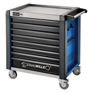 Werkstattwagen 98/8 PRO 8 Schubl. 651 x 1001 x 1020 mm blau | RAL 270 30 35; schwarz | RAL 9005