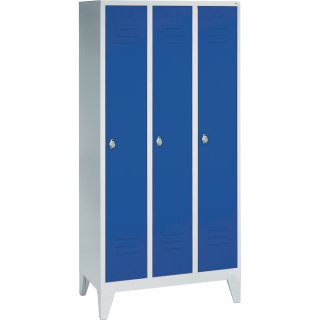 C+P Umkleidespind Classic 801030S10002 3Abteile lgr/ebl