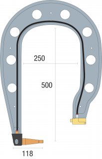 Elektrodenbügel G4 - 8 bar/550 daN - LG 250 mm - isoliert Elektrodenbügel G4 - 8 bar/550 daN - LG 250 mm - isoliert