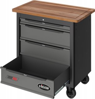 VIGOR Mobile Werkbank Series XL mit Spezialwerkzeug Sortiment ∙ V7026N-2 ∙ 77-teilig ∙ Anzahl Werkzeuge: 77