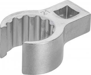 HAZET Ringschlüssel ∙ offen 848Z-21 ∙ 3/8 Zoll (10 mm) Vierkant hohl ∙ Außen Doppelsechskant Profil ∙ SW 21 mm ∙ Innenvierkant 1
