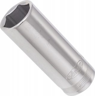 VIGOR Steckschlüsseleinsatz ∙ lang ∙ V2314N ∙ 3/8 Zoll (10 mm) Vierkant hohl ∙ Außen Sechskant Profil ∙ SW 17 mm