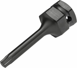 HAZET Kraft-Schraubendreher-Steckschlüsseleinsatz 995S6-T40LG ∙ 1/2 Zoll (12,5 mm) Vierkant hohl | 24 mm Außen-Sechskant ∙ Innen 