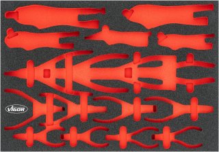 VIGOR Weichschaumeinlage ∙ leer ∙ V6816N-L ∙ L x B x H: 563 mm x 393 mm x 35 mm