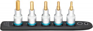 HAZET SmartRail ∙ Flexible Kunststoff-Steckleiste 986K-SR/5 ∙ 1/2 Zoll (12,5 mm) Vierkant hohl ∙ Innen Sechskant Profil ∙ 5-teil