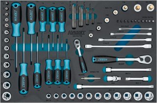 HAZET Steckschlüssel Satz ∙ TORX® Doppel-Ringschlüssel ∙ Steckschlüsseleinsätze usw. 163-53/75N ∙ 1/2 Zoll (12,5 mm) Vierkant ho