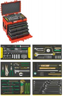 Line Maintenance-Set (zöllig) im Werkzeug-Trolley Nr. 13217 13214a/1 WT/LR L.381mm B.581mm H.455mm 163 St.