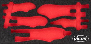 VIGOR Weichschaumeinlage ∙ leer ∙ V5004-L ∙ L x B x H: 393 mm x 188 mm x 35 mm