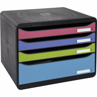 Exacompta Schubladenbox BIG-BOX Plus 3151928D A4+ sw/farbig