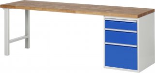 Werkbank 7508A1 | B2500xT700xH890mm | 3xSchublade-VA