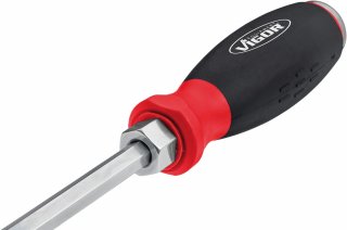 VIGOR Schraubendreher mit Schlagkappe ∙ mit Antriebsvierkant ∙ V5010-PH1 ∙ Kreuzschlitz Profil PH ∙ SW PH1