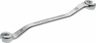 HAZET Doppel-Ringschlüssel ∙ offen 612N-10X11 ∙ Außen Sechskant Profil ∙ SW 10 x 11 mm