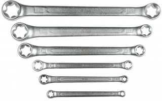 Doppelringschlüsselsatz | E-Profil | E6-E24 | 6-teilig Doppelringschlüsselsatz | E-Profil | E6-E24 | 6-teilig