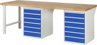 Werkbank 7516A8 | B2500xT900xH890mm | 12xSchublade-TA