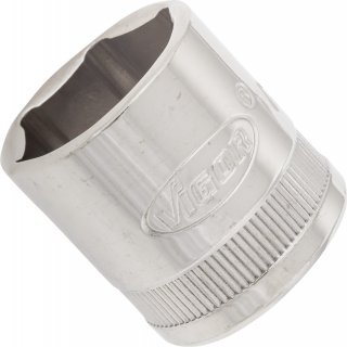 VIGOR Steckschlüsseleinsatz ∙ V2266N ∙ 3/8 Zoll (10 mm) Vierkant hohl ∙ Außen Sechskant Profil ∙ SW 18 mm