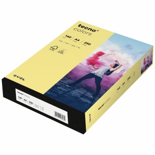 inapa tecno Kopierpapier Colors 2100011368 A4 160g hellgelb 250Bl.