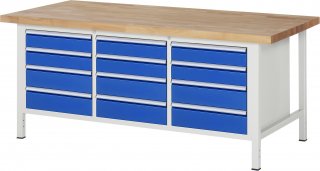 Werkbank 8579A2 | B2000xT900xH840mm | 12xSchublade-TA