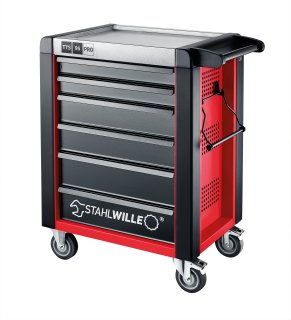 Werkstattwagen 95/6 PRO 6 Schubl. 496 x 827 x 1020 mm rot | RAL 3020; schwarz | RAL 9005