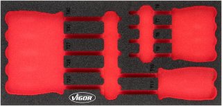 VIGOR Weichschaumeinlage ∙ leer ∙ V4991-L ∙ L x B x H: 393 mm x 188 mm x 35 mm