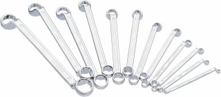 VIGOR Doppel-Ringschlüssel Satz ∙ V1524N ∙ Außen Doppelsechskant Profil ∙ 12-teilig ∙ 6 x 7 – 30 x 32 ∙ Anzahl Werkzeuge: 12