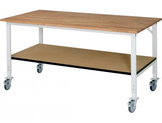 Fahrbarer Arbeitstisch (HV) Tom - KM-01 | B2000xT1000xH910-1230mm | B-Platte-25mm