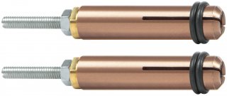 2 Aufnahmen - für Anschweiß-Gewindebolzen - Ø 4,0 mm