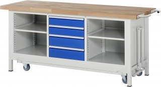 Werkbank mit Fahrgestell 8566 | B2000xT700xH880mm | 4xSchublade-TA