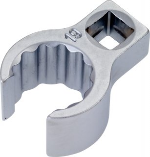 HAZET Ringschlüssel ∙ offen 848Z-19 ∙ 3/8 Zoll (10 mm) Vierkant hohl ∙ Außen Doppelsechskant Profil ∙ SW 19 mm ∙ Innenvierkant 1