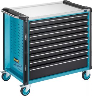 HAZET Werkstattwagen Assistent 179NXXL-8D ∙ L x B x H: 1133 mm x 642 mm x 1020 mm ∙ Schubladen | flach: 7× 81 x 870 x 522 mm ∙ Sc