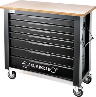 Mobile Werkbank WB 625 7 Schubl. anthrazit | RAL 7016; schwarz | RAL 9005 L.500mm x B.1150mm x H.1045mm