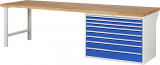 Werkbank 7719A1 | B3000xT900xH890mm | 8xSchublade-TA