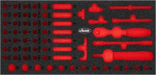 VIGOR Weichschaumeinlage ∙ leer ∙ V4971N-L ∙ L x B x H: 393 mm x 188 mm x 35 mm