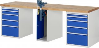 Werkbank 7511A0 | B2500xT700xH890mm | 10xSchublade-TA | 1xSSKL