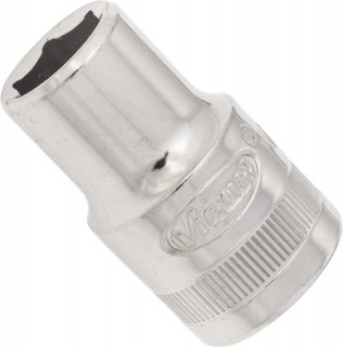 VIGOR Sechskant Steckschlüsseleinsatz ∙ V2603N ∙ 1/2 Zoll (12,5 mm) Vierkant hohl ∙ Außen Sechskant Profil ∙ SW 12 mm