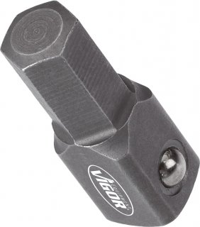 VIGOR Bit Adapter ∙ V3652N ∙ 5/16 Zoll (8 mm) Sechskant massiv ∙ 3/8 Zoll (10 mm) Vierkant massiv ∙ 30 mm