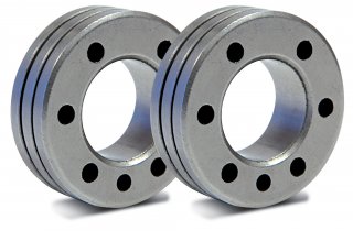 2 Drahtführungsrollen - Typ C - Ø 1,2/1,4 mm - Stahl/Edelstahl