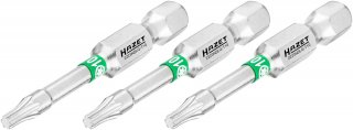 HAZET Bit 2223NSLG-T10/3 ∙ 1/4 Zoll (6,3 mm) Sechskant massiv ∙ Innen TORX® Profil ∙ 3-teilig ∙ SW T10