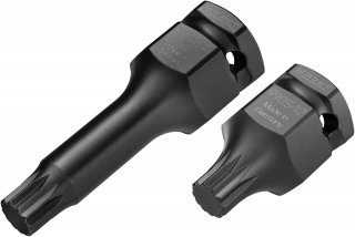HAZET Schlag- | Maschinenschrauber Schraubendreher-Steckschlüsseleinsatz Satz 990S-12/2 ∙ 3/4 Zoll (20 mm) Vierkant hohl | 1/2 Zol