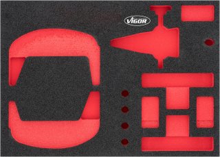VIGOR Weichschaumeinlage ∙ leer ∙ V7261-L ∙ L x B x H: 393 mm x 282 mm x 35 mm