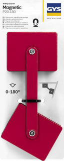 Magnet-Schweißwinkel + Gelenk - DOUBLE MAGNETIC P20.180 - Blister