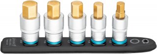 HAZET SmartRail ∙ Flexible Kunststoff-Steckleiste 986G-SR/5 ∙ 1/2 Zoll (12,5 mm) Vierkant hohl ∙ Innen Sechskant Profil ∙ 5-teil
