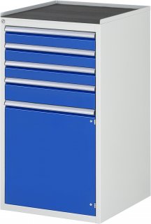 Schubladenschrank L7.3 | B580xT650xH1035mm | MT-Top-25mm | 4xSchublade-TA | 1xTür