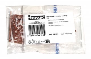 100 Nägel - Ø 2,0 mm - für MIG-Schweißen - verkupfert