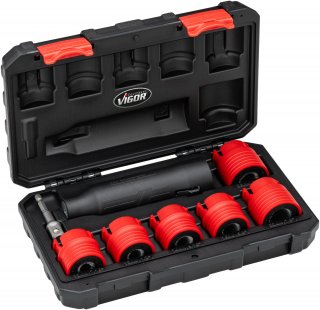 VIGOR Bolzenreiniger ∙ V6850/6 ∙ 8-teilig ∙ Anzahl Werkzeuge: 8