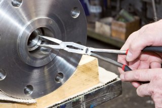 VIGOR Flachrundzange ∙ mit Doppelgelenk ∙ V2783 ∙ Länge: 340 mm