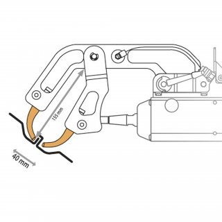 Elektrodenbügel C10 - 4 bar/150 daN - nicht isoliert - schwere Zugänge