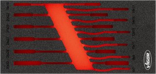 VIGOR Weichschaumeinlage ∙ leer ∙ V6721N-L ∙ L x B x H: 393 mm x 188 mm x 35 mm