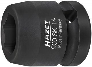 HAZET Kraft-Steckschlüsseleinsatz 900SK-14 ∙ 1/2 Zoll (12,5 mm) Vierkant hohl ∙ Außen-Tractionsprofil Sechskant ∙ SW 14 mm