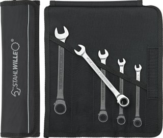 Ratschenringmaulschlüssel-Satz  OPEN RATCH 17a/5 1/4-9/16" 5 St.