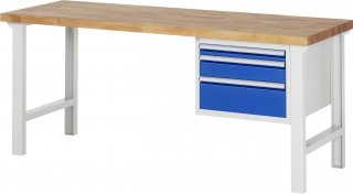 Werkbank 7126A1 | B2000xT700xH840mm | 3xSchublade-VA